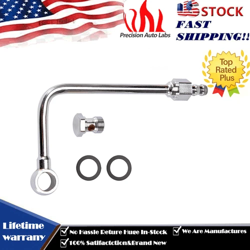 Chrome Fuel Inlet 8126 For Edelbrock Performer Carburetor 3/8" Barb Steel