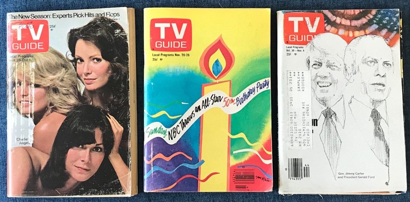 CHARLIE'S ANGELS  Farrah Fawcett Jaclyn Smith Kate Jackson 3 TV Guides 1976