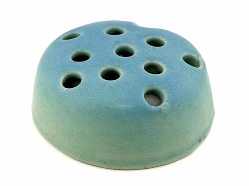 Vintage Van Briggle Pottery Flower Frog Ming Blue Excellent! L205