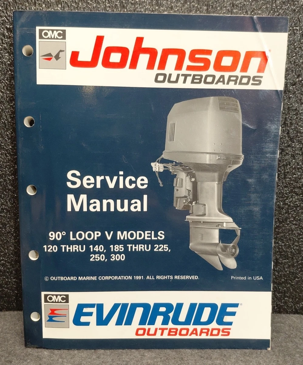 Manuel De Réparation Atelier Johnson Evinrude 1988 - Moteur Pêche à La Traîne OEM - NEUF