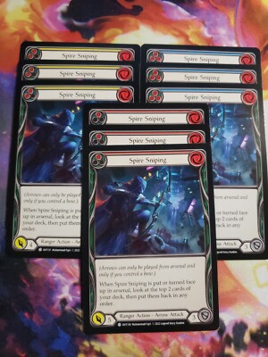 9 Card Playset Spire Sniping Red/Yellow/Blue Outsiders Flesh and Blood
