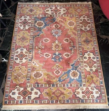 Karastan~4.1' x 5.2'  WILLIAMSBURG #550 "TRANSYLVANIA CHURCH" RUG/CARPET ~WOW!
