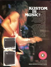 vtg 70s KUSTOM AMPS MAGAZINE PRINT AD Guitar Bass IIIL IIB SC Combo Pinup Page
