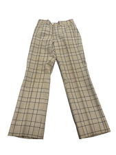 Vintage 70  s Unbranded Polyester Plaid Pants Slacks 30x29"