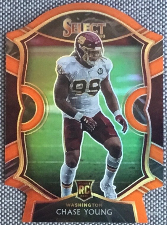 2020 Panini Select Concourse #64 Chase Young ORANGE DIE-CUT Prizm ROOKIE