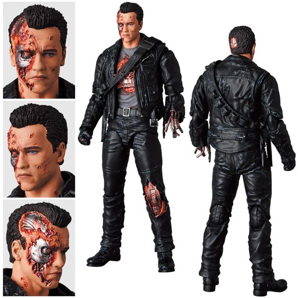 Terminator 2 MAFEX T-800 Battle Damage Action Figure | eBay