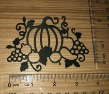  5 HARVEST PUMPKIN cardstock paper die cut embellishments