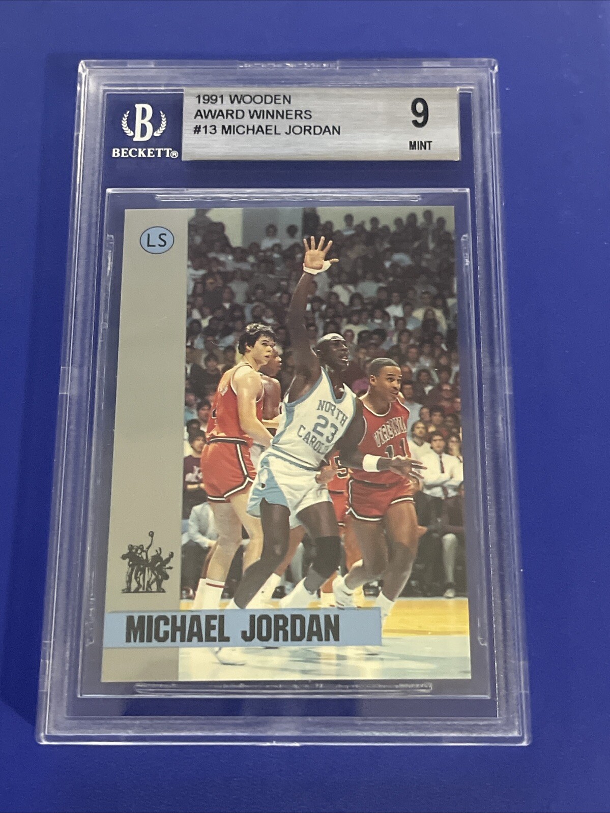 1991 Little Sun #13 MICHAEL JORDAN Wooden Awards Beckett BGS 9 MINT w/ SUBS
