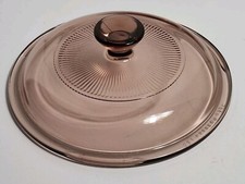 Vintage Corning Ware Visions Cranberry V1C Pyrex Glass Replacement Lid 6 1/4"