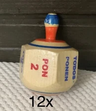12x Pirinola Toma Todo 12 Wood Regular Size Mexican Traditional Toy