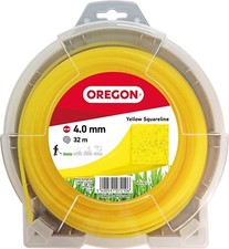 OREGON SQUARE yellow nylon trimmer strimmer line 4mm x 32 metres 69-478-Y NEW 0.62 per metre