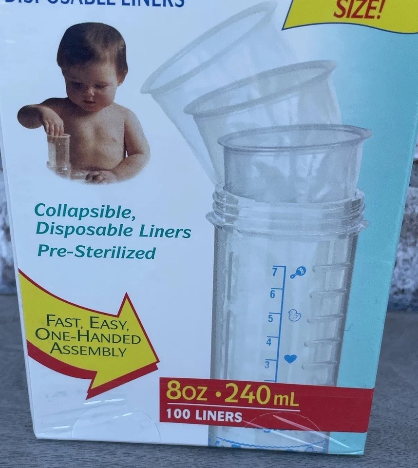 De colección Playtex Desechables 100 Forros de Botellas 8 OZ Drop-Ins 100 Caja Sellada 1998 Foto 3 de 4