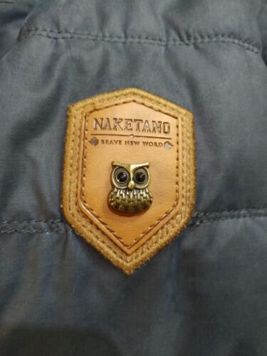 Naketano Damen warme Winterjacke Gr. M blau Reißverschluss großer Kragen - Bild 4 von 13