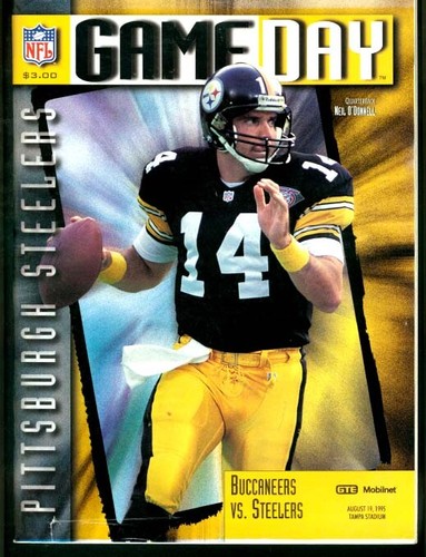 Tampa Bay Buccaneers V Pittsburgh Steelers Football Program 8 19 95 Ebay