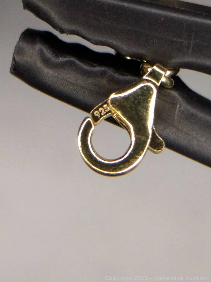 59 CTW BLUE TOPAZ AND 925 GOLD VERMEIL BIB NECKLACE NEW CONDITION - Image 3 of 4