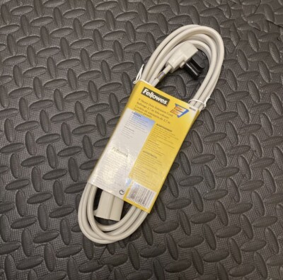 Fellowes Indoor Heavy-Duty 9' Extension Cord, 3-Prong Plug, Gray (FEL99595)