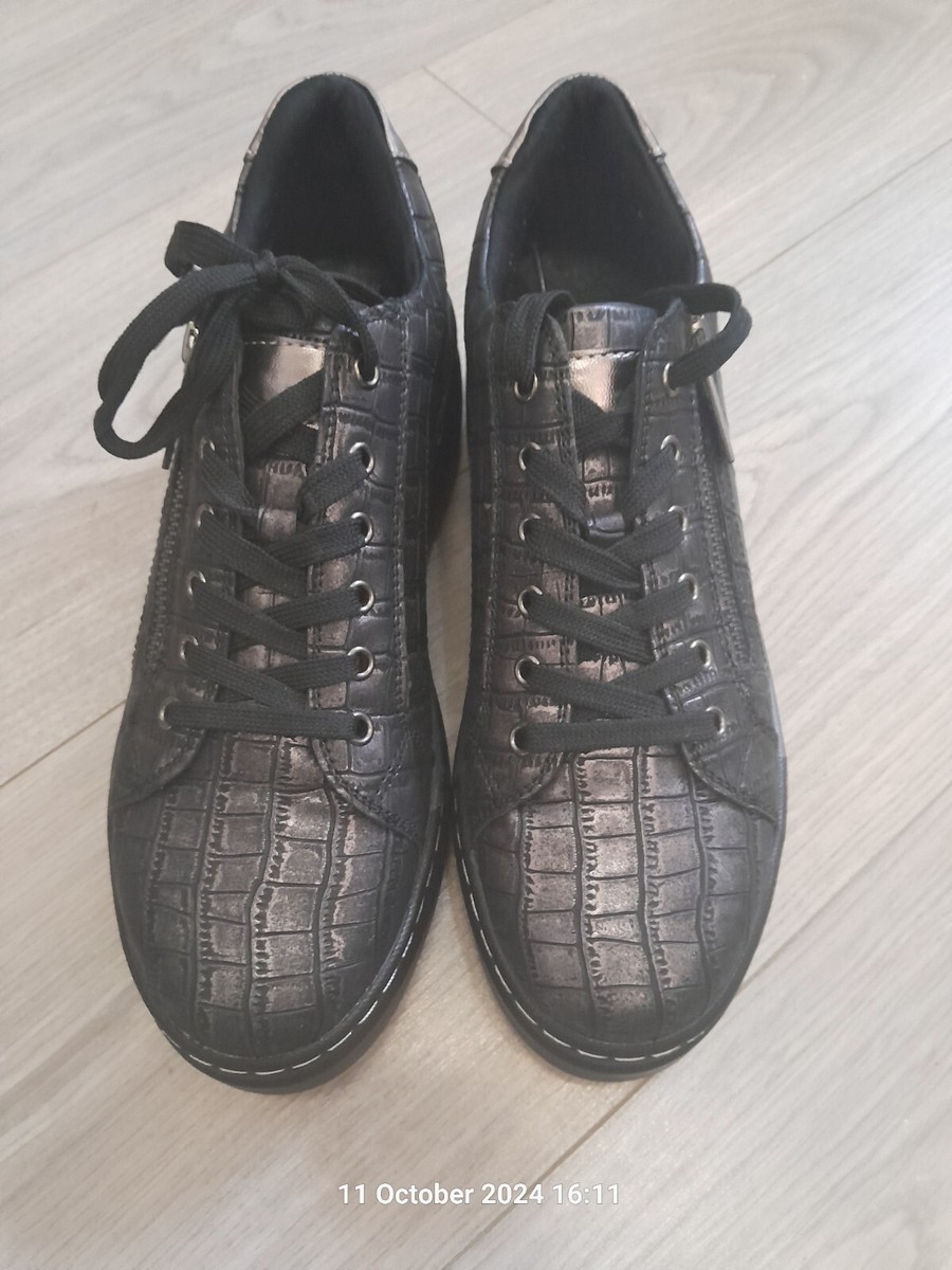Womens Moda In Pelle black Pewter Shoes Size UK