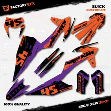 Org Blk Purple Slick Racing Graphic Kit fit KTM 20-23 EXC EXCF XCW 200 250 300