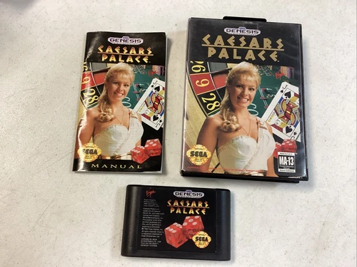 Caesars Palace (Sega Genesis, 1993) CIB With Manual Tested C