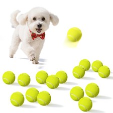 15 Pack 2-inch Small Tennis Balls, Dog, Pet, Exercise, Fetch, Interactive, Toy