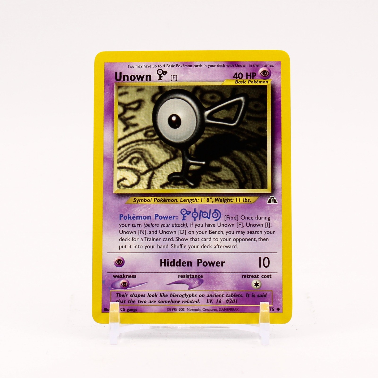 Unown F - 48/75 Neo Discovery Uncommon Pokemon - NM