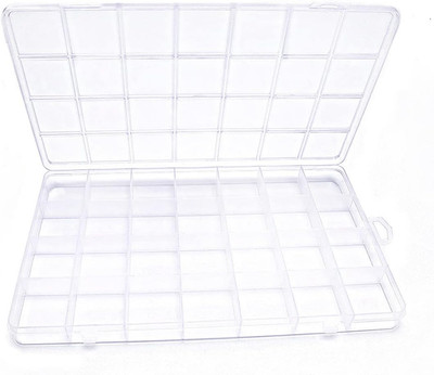 28 Grids Plastic Bead Organizer Box, Organizer Container Storage Box, Dividers f