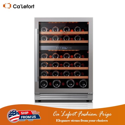 Ca'lefort New 24" Wine Cooler Dual Zone Red/White Wine Refrigerator 47-52 Bottle