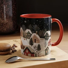 2025 Xmas Gift Winter Forest Coffee Mug Holiday Gift