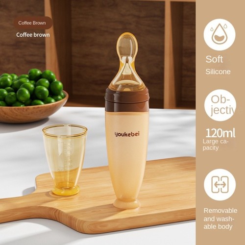 Silicone Milk Feeding Bottle Food Supplement Bottle Rice/Powder - Picture 3 of 14