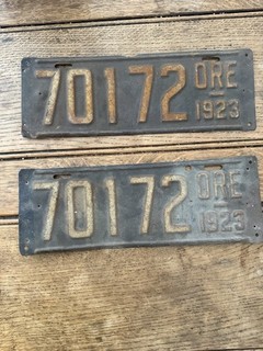 vintage license plates 1923