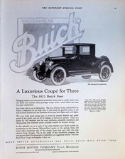 Original 1922 Buick Four Coup Auto Ad 1923 Valve-in-head Car Flint Michigan