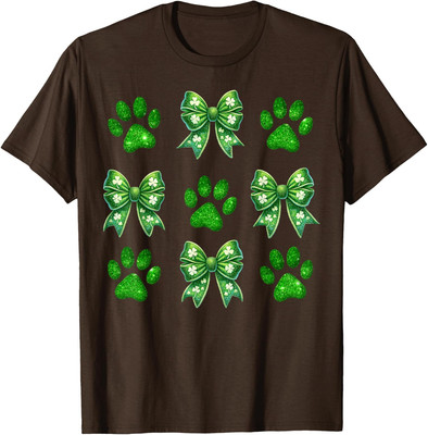 Saint Patricks Day Celebration Lover Party Dog Paw Unisex T-Shirt