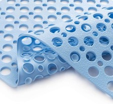 Nonslip Bathtub Mat Extra Soft TPE Bath for 30 x 17 Rectangular , Blue