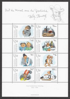 LIECHTENSTEIN MiNr. 1490/1497100. Fallecimiento Wilhelm Busch (2008) KB franqueo/