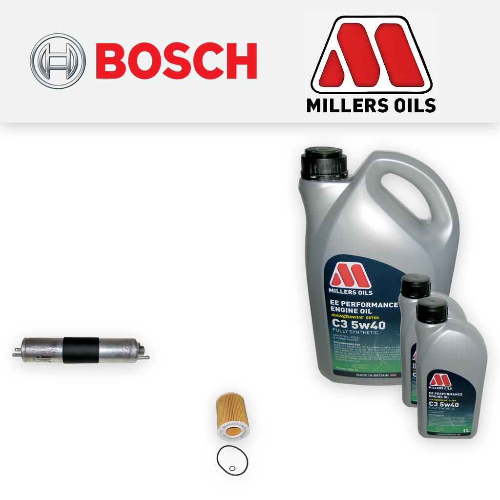SERVICE KIT for BMW 3 SERIES E46 325I OIL FUEL FILTERS +5w40 EE OIL (2000-2007)