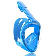 Kids Snorkel Mask Full Face, Snorkeling with Camera Mount, 180 Degree Panoram...