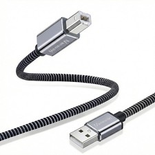 3FT USB Printer Cable A to B Nylon Braid HP Canon