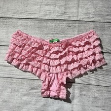 NWT Honeydew Ruffle Heart Rumba Underwear Sz M Bubble Gum Pink Romantic Coquette