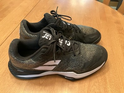 Babolat Jet Mach 3 All Court Tennis Shoes Men s Size 10 Wide Black/Gold/White