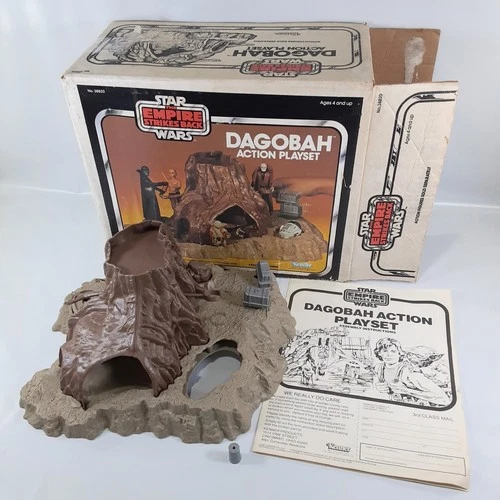 Star Wars Dagobah Swamp Playset with Box+Instructions Vintage 1980 Kenner