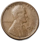 1926-S LINCOLN CENT FINE, BROWN FREE USA SHIPPING