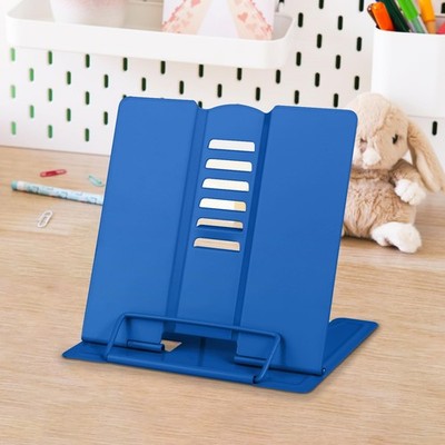 Honagu Small Book Stand and Holder - Metal Desk for Deep Blue