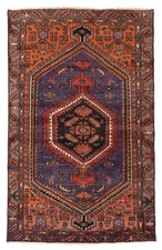 Vintage Oriental Hand-Knotted Carpet 4'0" x 6'5" Traditional Wool Area Rug