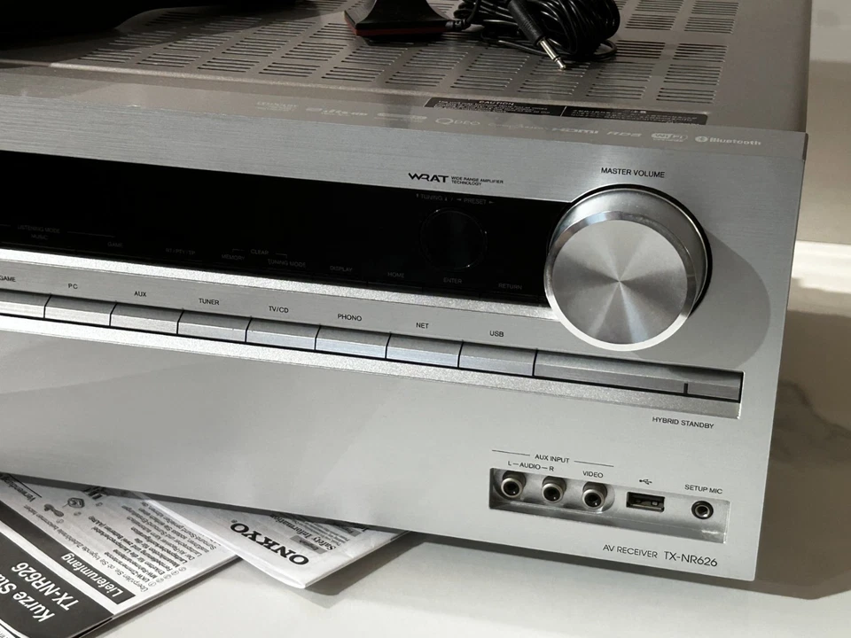 Onkyo TX-NR626 7.2 AV Receiver silber, Internet-Radio LAN Wifi Bluetooth - Bild 4 von 4