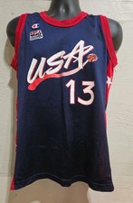 VTG Shaquille O’Neal 1996 Team USA #13 Champion Basketball Jersey 