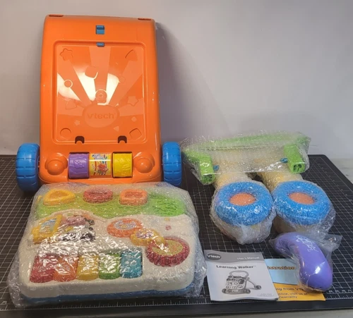 VTech Sit-To-Stand Learning Walker Orange Stand Alone Panel Interactive Toy