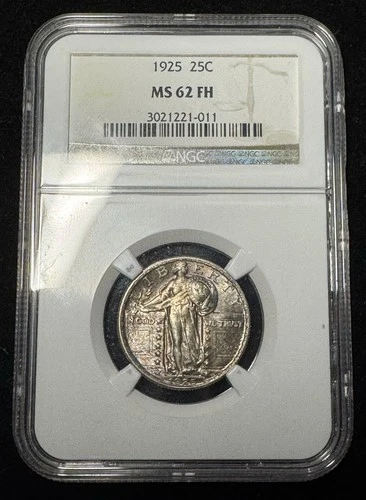 1925 MS62 FH Standing Liberty Quarter - STUNNING TONED FULL HEAD