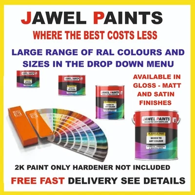 JAWEL PAINTS 2K Acrylic Paint - 500ml - Any Solid RAL Colour - Gloss Finish