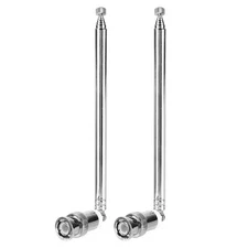 2pcs 7Section Telescopic BNC Antenna Accessories for Radio Scanner AM/FM/UHF/VHF