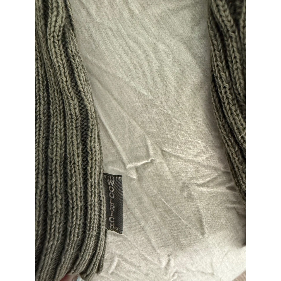 Suéter cárdigan tejido acanalado verde oliva Woolrich para mujer con bolsillos mediano M Foto 3 de 4